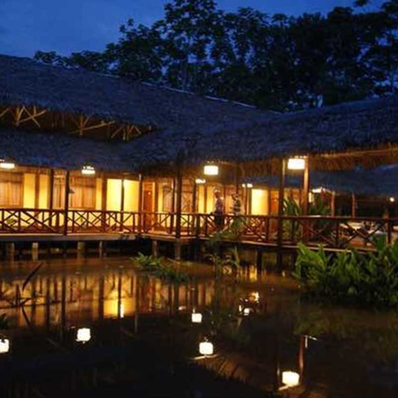 Lodge at night