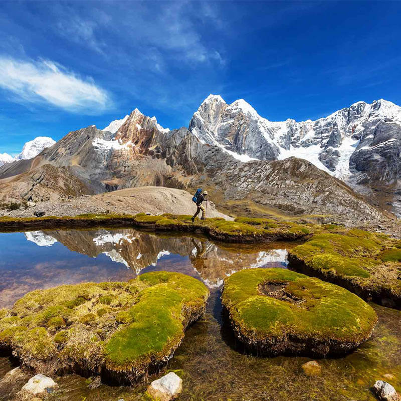 Hiker in mountain