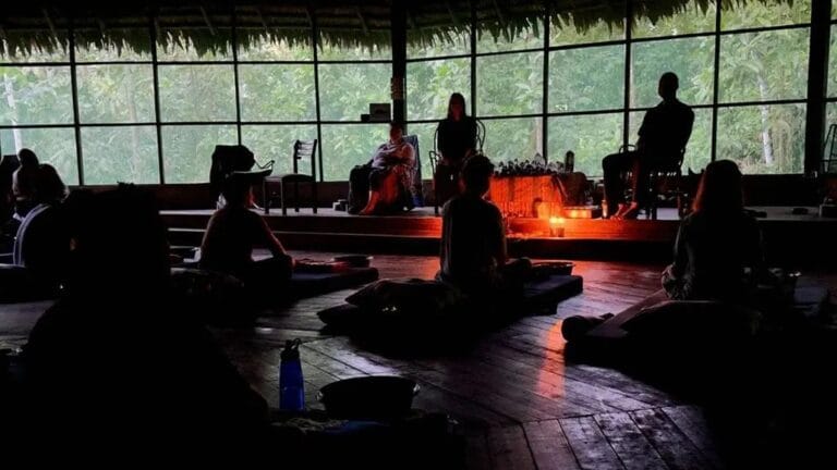 Scene from a Blue Morpho Ayahuasca retreat in Peru