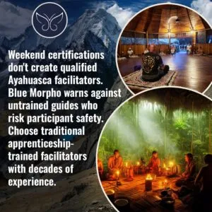 Certification warning for Ayahuasca facilitators.